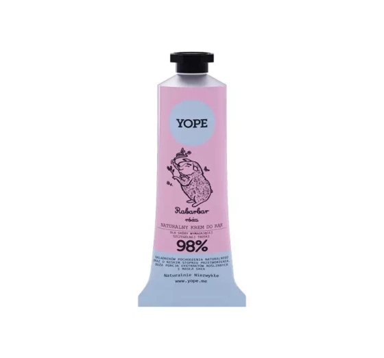 YOPE NATÜRLICHE HANDCREME RHABARBER UND ROSE 50ML