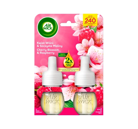 Air Wick Elektrischer Lufterfrischer Nachfüllpackung Kirschblüte & Saftige Himbeere 2x19 ml
