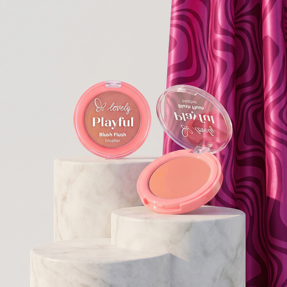Lovely Playful Blush Flush cremig-pudriges Rouge 02 Poppy 7 g