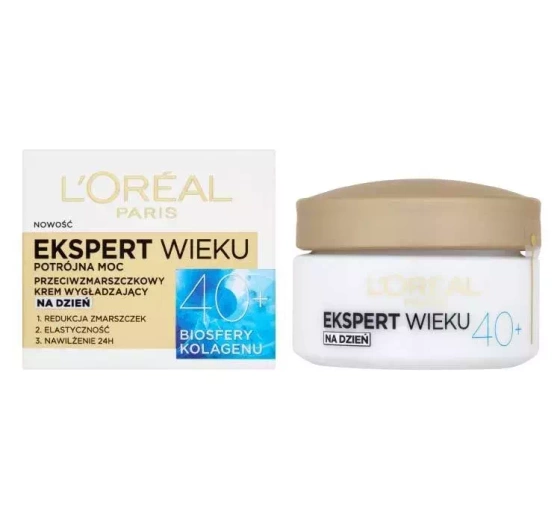 Kliknij na zdjęcie, aby je powiększyć LOREAL PARIS ANTI FALTEN EXPERTE 40+ TAGESCREME 50 ML
