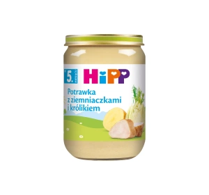 HiPP Bio Menü im Gläschen nach dem 5. Monat – Eintopf mit Kartoffeln und Kaninchen 180g