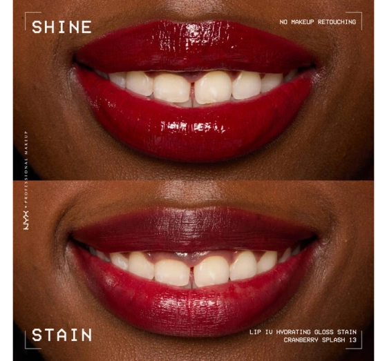 NYX Professional Makeup Lip IV Hydrating Gloss Serum Lip Gloss 13 Cranberry Splash 5ml