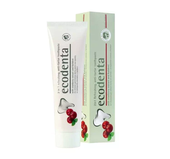Ecodenta Green Tartar Eliminating – erfrischende Zahnpasta mit Cranberry 100 ml