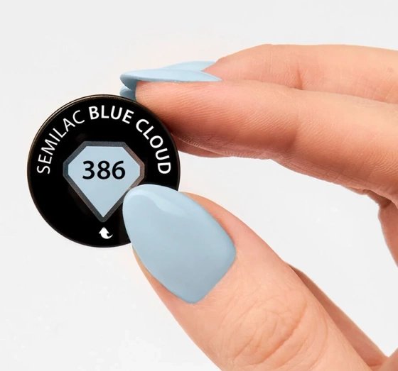 Kliknij na zdjęcie, aby je powiększyć Semilac Soulmate Mix Hybridlack 386 Blue Cloud 7 ml