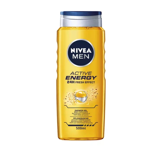 Kliknij na zdjęcie, aby je powiększyć NIVEA MEN NIVEA MEN ACTIVE ENERGY 24 FRESH EFFECT DUSCHGEL FÜR MÄNNER 500ML