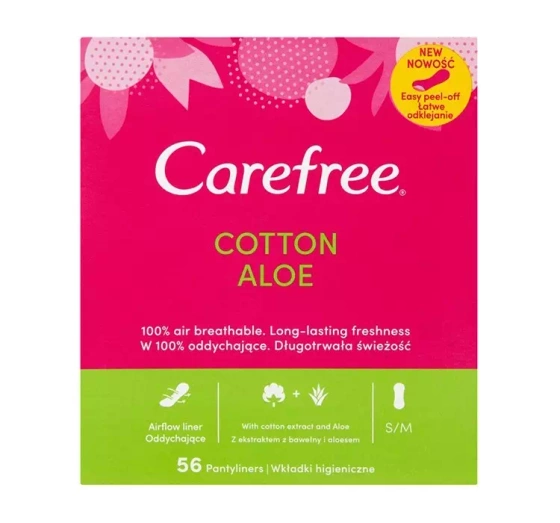 CAREFREE COTTON ALOE SLIPEINLAGEN 56 STÜCK