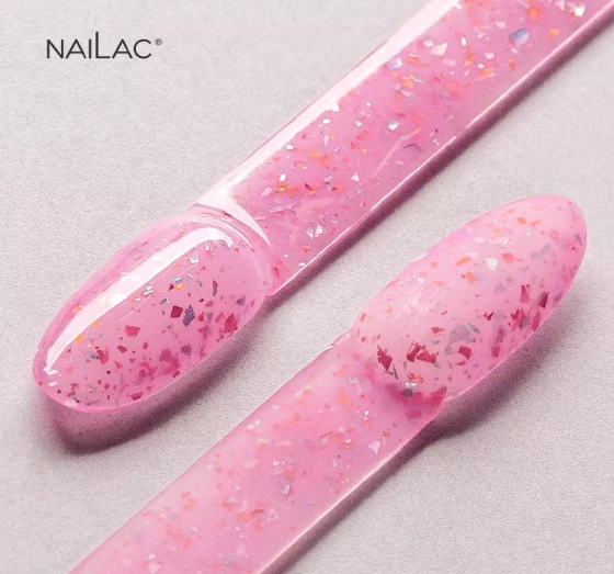 Kliknij na zdjęcie, aby je powiększyć NAILAC GLAMMY BASE KAUTSCHUKBASIS PINK 7ML