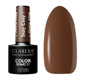 CLARESA SOAK OFF HYBRIDLACK STAY COSY 1 5ML