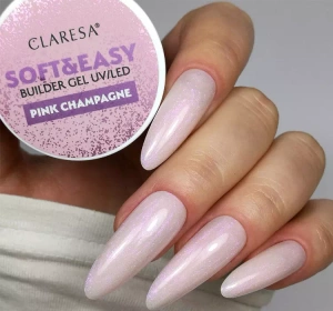 CLARESA SOFT & EASY AUFBAUGEL UV/LED PINK CHAMPAGNE 90G