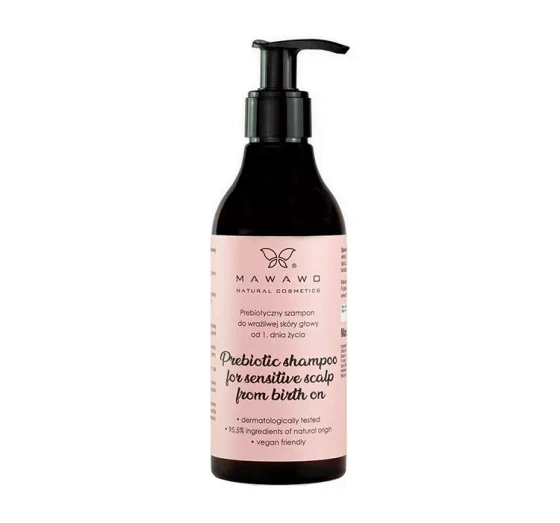 MAWAWO PREBIOTIC PRÄBIOTISCHES SHAMPOO FÜR EMPFINDLICHE KOPFHAUT AB DEM ERSTEN LEBENSTAG  250ML