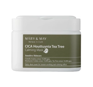 Mary&May; CICA Houttuynia Tea Tree Calming Mask – Set mit beruhigenden Gesichtsmasken, 30 Stück