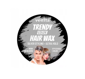 VENITA TRENDY COLOR HAIR WAX – FARB- UND STYLINGWACHS FÜR DAS HAAR, SILVER, 75 g