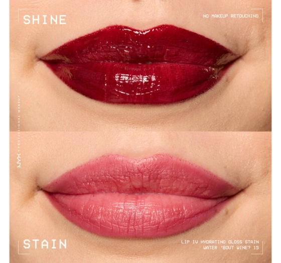 NYX Professional Makeup Lip IV Hydrating Gloss Serum Lip Gloss 15 Water 'Bout Wine? 5ml