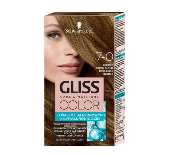 Kliknij na zdjęcie, aby je powiększyć GLISS CARE & MOISTURE COLOR HAARFARBE MIT HYALURONSÄURE 7-0