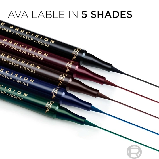 Kliknij na zdjęcie, aby je powiększyć L'Oréal Paris Haute Precision Wasserfester flüssiger Eyeliner im Stift 010 Black Silk / Noir Silk 1 ml