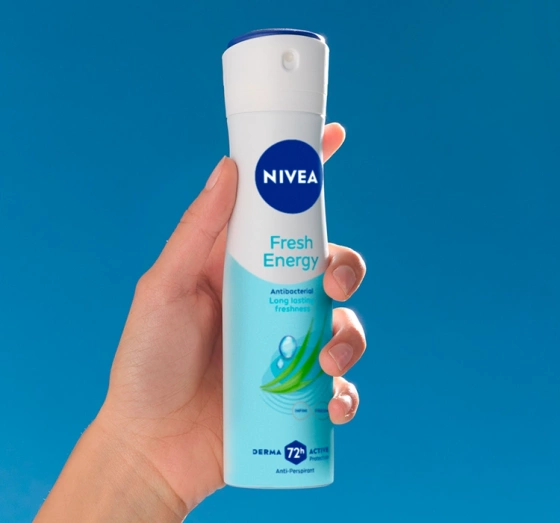 Kliknij na zdjęcie, aby je powiększyć NIVEA Fresh Energy Antitranspirant-Spray 150 ml