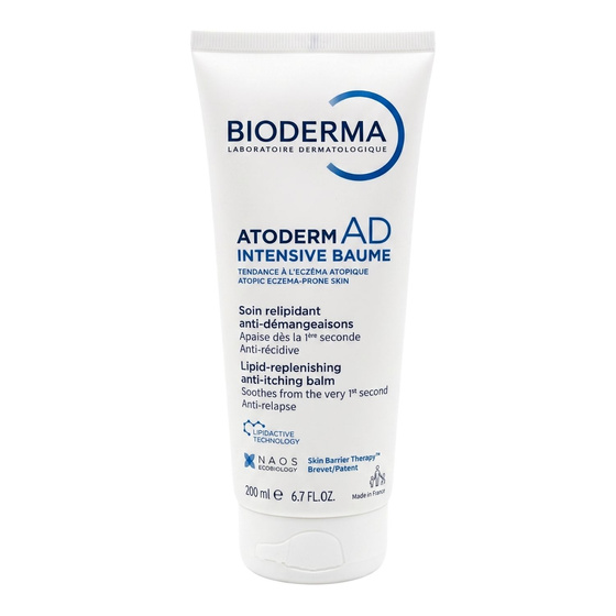 Kliknij na zdjęcie, aby je powiększyć Bioderma Atoderm AD Intensive Baume – Lipid-Replenishing regenerierender Körperbalsam gegen Juckreiz für trockene und zu Atopie neigende Haut, 200 ml