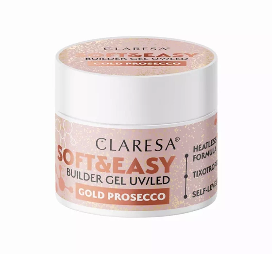CLARESA SOFT & EASY AUFBAUGEL UV/LED GOLD PROSECCO 45G