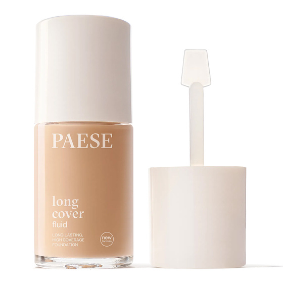 Paese Long Cover Fluid – cremige, deckende Gesichtsgrundierung, neue Formel, 01 Light Beige, 30 ml