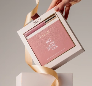 Paese Double Glow Look Make-up-Geschenkset Wimperntusche 2in1 Eyegasm Double Serum Mascara 9 ml + Palette Get The Glow Look 16 g