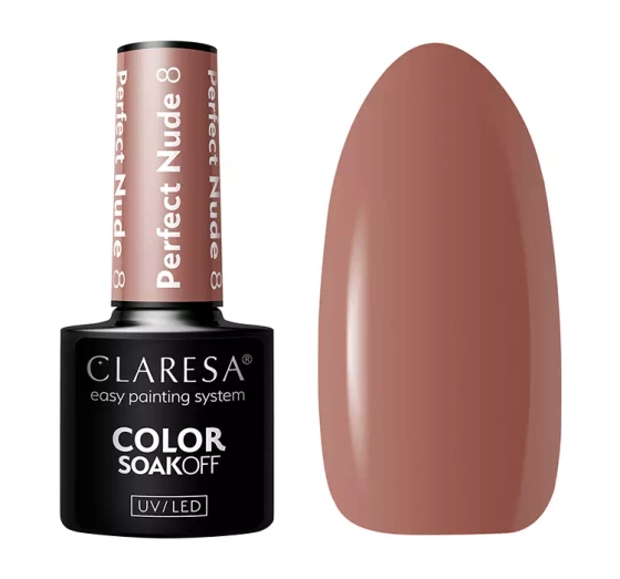 CLARESA SOAK OFF HYBRIDLACK PERFECT NUDE 8 5ML