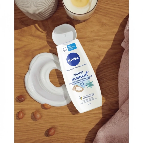 Kliknij na zdjęcie, aby je powiększyć NIVEA Winter Moment Shea Butter&Botanical Oil Cremiges Duschgel 250 ml