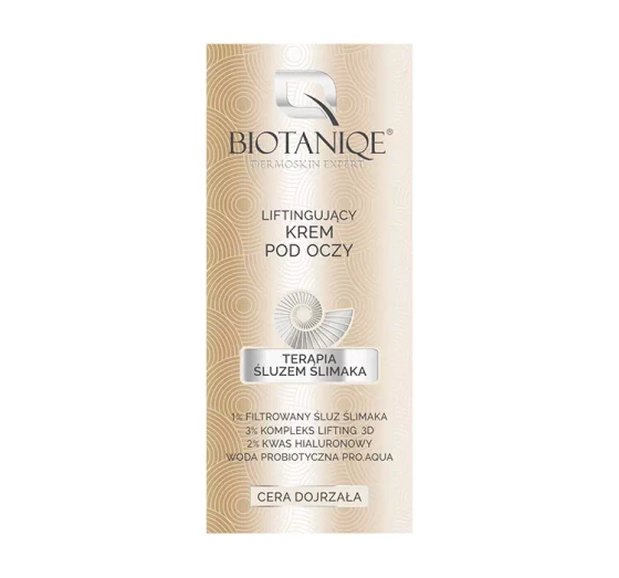 BIOTANIQE SCHNECKENSCHLEIMTHERAPIE LIFTINGCREME FÜR REIFE AUGENGEGEND 15ML