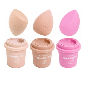 Clavier Blendiccino Make-up-Schwämmchen + Aufbewahrungsbecher, 3er-Set
