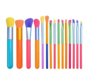 SET VON BUNTEN MAKE UP PINSELN 15 STÜCK