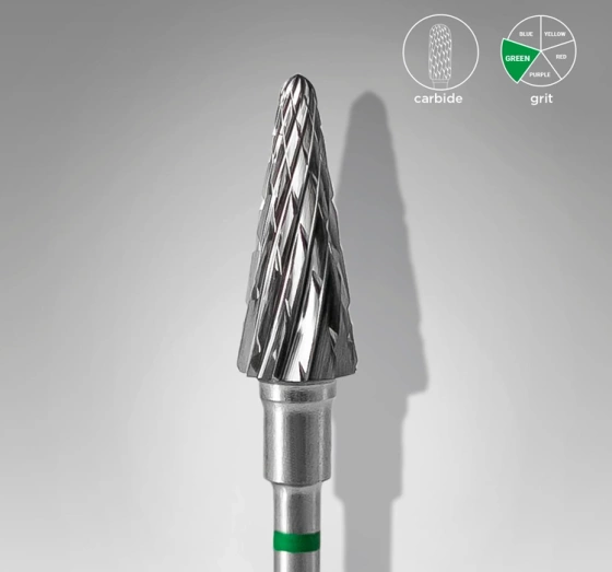 Staleks Pro Expert Hartmetallfräser Zapfen Grün FT71G060/14