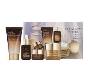 Estée Lauder Get Ready Routine Skincare Set Cleanse + Repair + Moisturize Set Gel 30 ml + Serum 15 ml + Augencreme 5 ml + Creme 7 ml