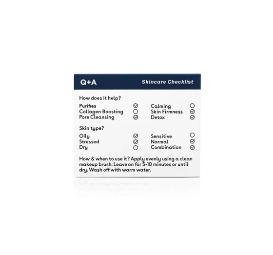 Kliknij na zdjęcie, aby je powiększyć Q+A REINIGENDE GESICHTSMASKE MIT AKTIVKOHLE 50G