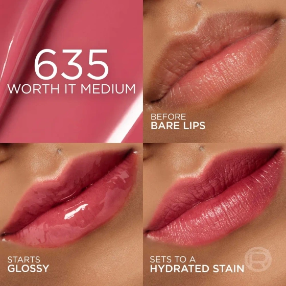 L’Oréal Paris Hyaluron Tint – getöntes Lippenöl-Serum 635 Worth It Medium 5 ml