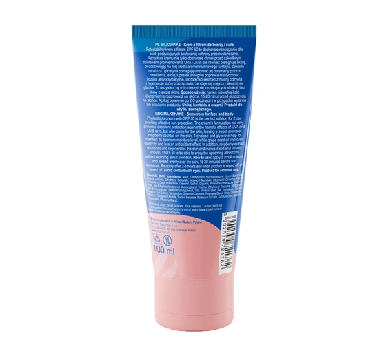 FLUFF ENERGYLANDIA SCHUTZCREME FÜR GESICHT UND KÖRPER SPF50 MILKSHAKE 100ML