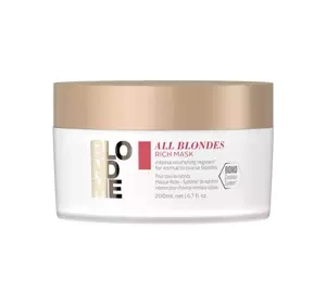 SCHWARZKOPF BLONDME ALL BLONDES RICH MASKE FÜR BLONDES HAAR 200ML