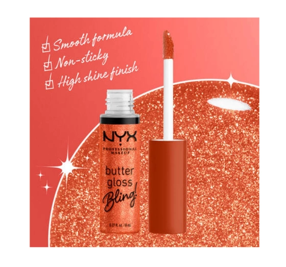 NYX PROFESSIONAL MAKEUP BUTTER GLOSS BLING LIPGLOSS 06 SHIMMER DOWN 8ML
