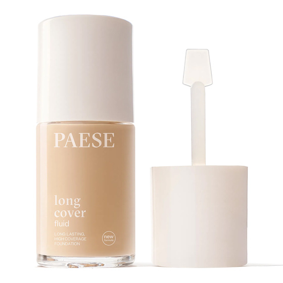 Paese Long Cover Fluid – cremige, deckende Gesichtsgrundierung, neue Formel, 1,75 Sand Beige, 30 ml