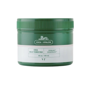 VT Cosmetics Cica x Hyalon Cica Mild Toner Pad Peeling-Pads für das Gesicht 60 Stück