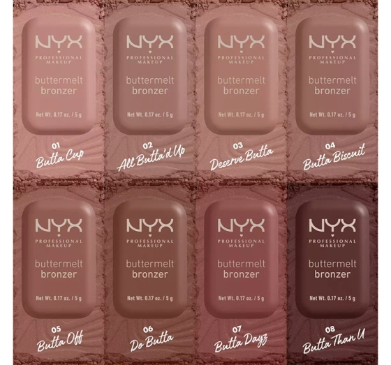 Kliknij na zdjęcie, aby je powiększyć NYX PROFESSIONAL MAKEUP BUTTERMELT BRONZER 06 DO BUTTA 5G