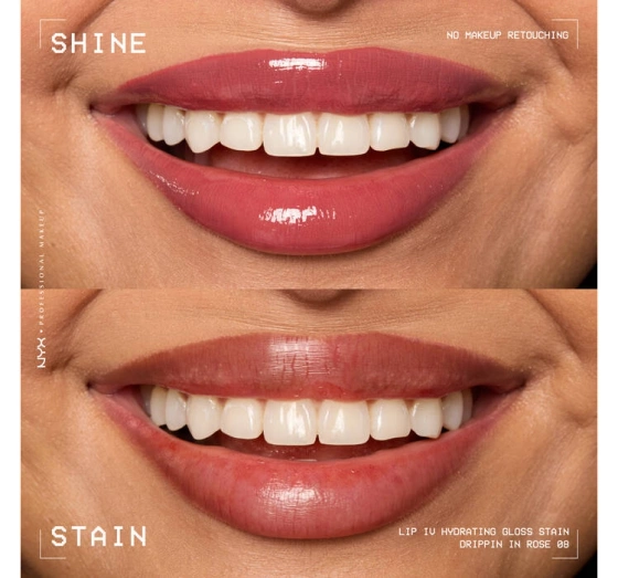 NYX Professional Makeup Lip IV Hydrating Gloss Serum Lip Gloss 08 Drippin' In Rose 5 ml