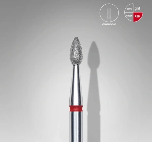 Staleks Pro Expert Diamantfräser Tropfen Rot FA40R023/5