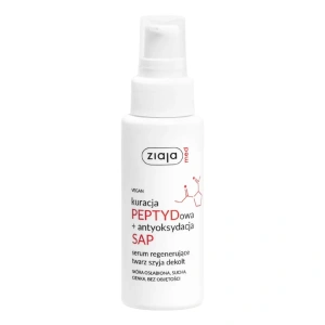 Ziaja Med Peptid-Kur + SAP-Antioxidation – regenerierendes Gesichtsserum für trockene, dünne und geschwächte Haut, 50 ml