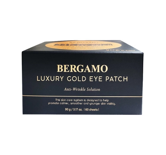 Bergamo 24K Luxury Gold Hydrogel-Augenpads, 60 Stück