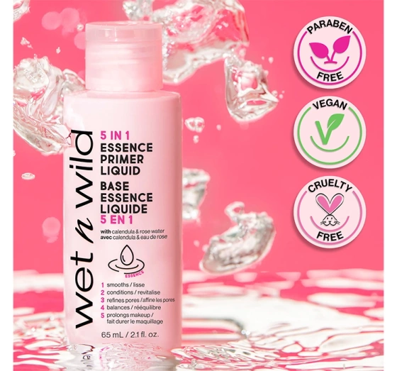 WET N WILD ESSENCE PRIMER LIQUID FLÜSSIGE MAKE UP BASIS 5IN 65ML