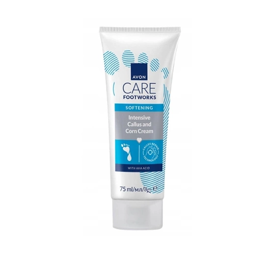 AVON FOOT WORKS INTENSIVE CALLUS AND CORN CREAM ERWEICHENDE FUSSCREME MIT AHA-SÄUREN 75ML