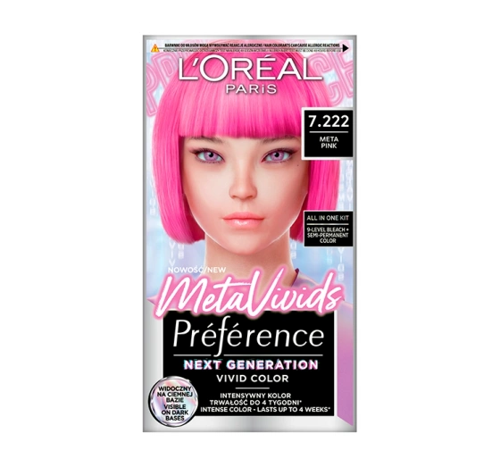 L'ORÉAL PARIS PRÉFÉRENCE METAVIVID HAARFARBE 7.222 META PINK