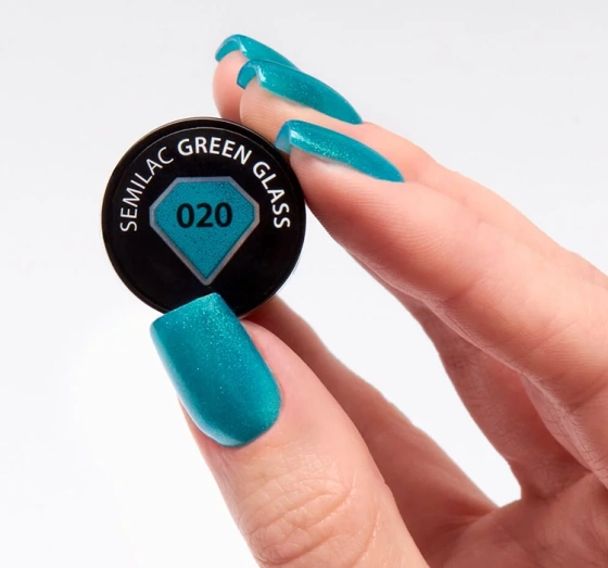 SEMILAC UV HYBRID NAGELLACK GREEN GLASS 020
