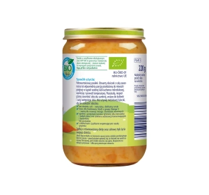 HiPP Bio Menü nach dem 7. Monat – Junges Gemüse mit Reis und Kalbfleisch 220g