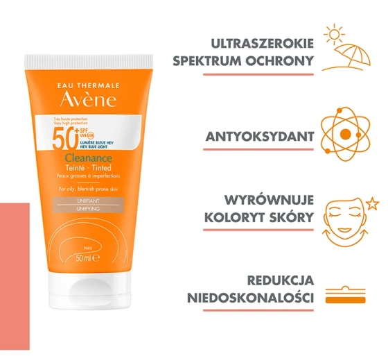 Avene Cleananse Getönte Schutzcreme für fettige Haut SPF50+ 50ml