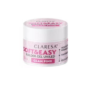 CLARESA SOFT & EASY AUFBAUGEL UV/LED GLAM PINK 12G